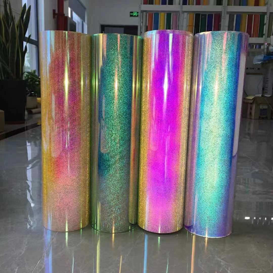 سهل التعشيب الهولوغرام نقل الحرارة الفينيل cuttable فليكس للملابس